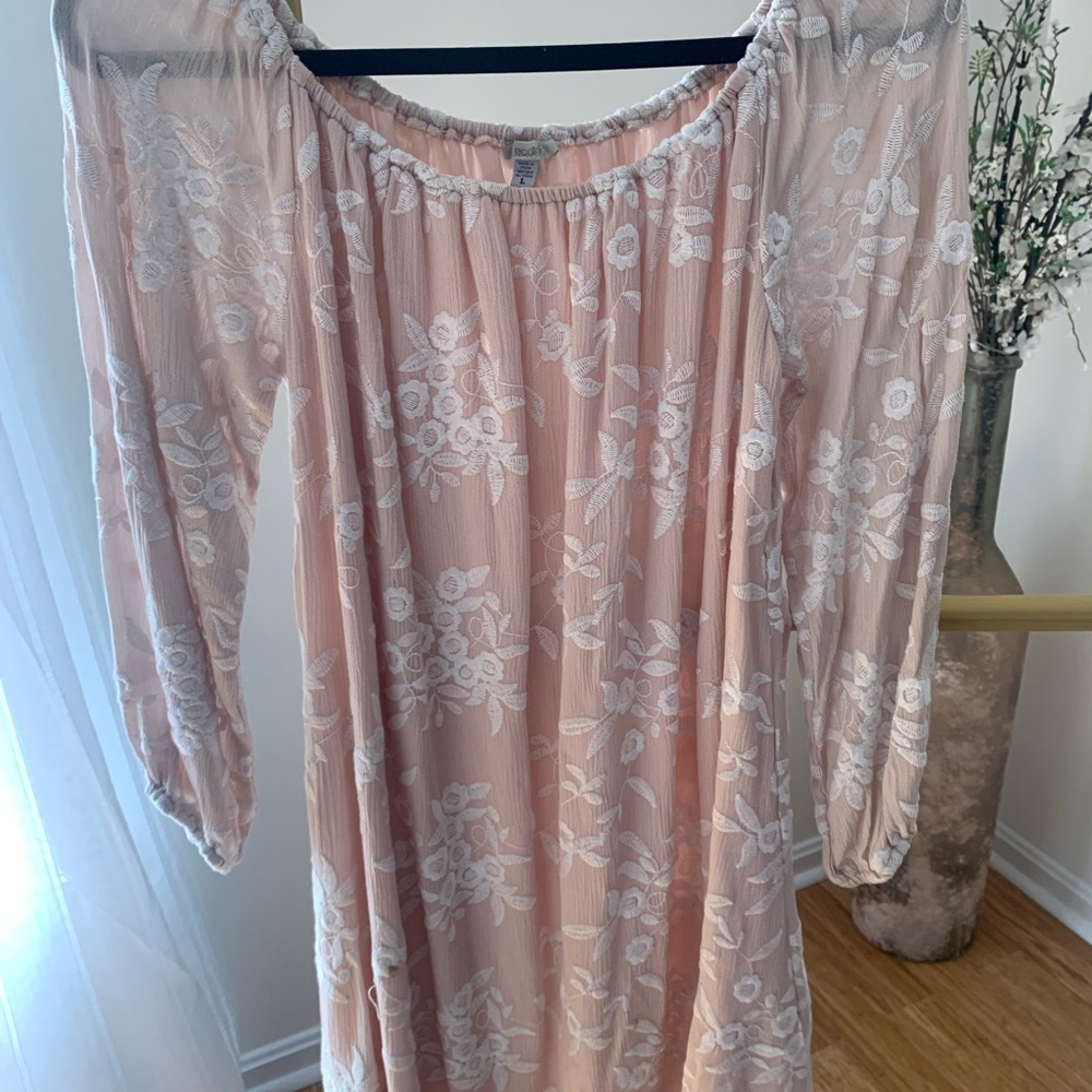 Urban outfitters off the shoulder pink dress